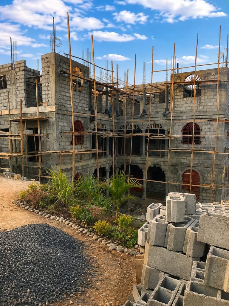 Mangonteh Construction building project under construction in Yaoundé, Cameroon